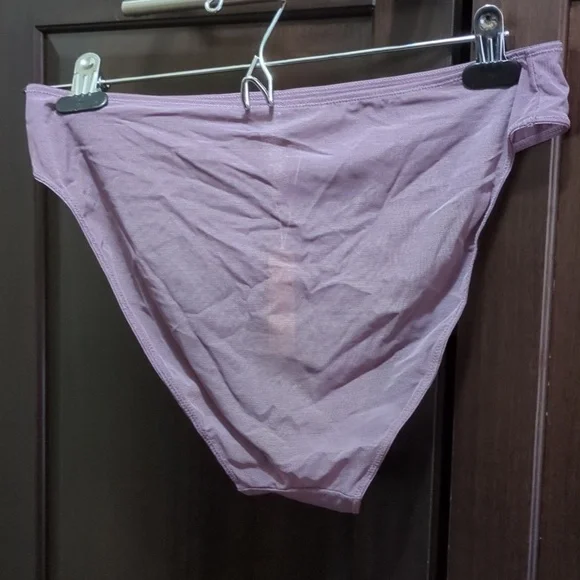 NWT SKIMS Mesh High Waisted Bikini Brief XL Plum - Picture 2 of 5